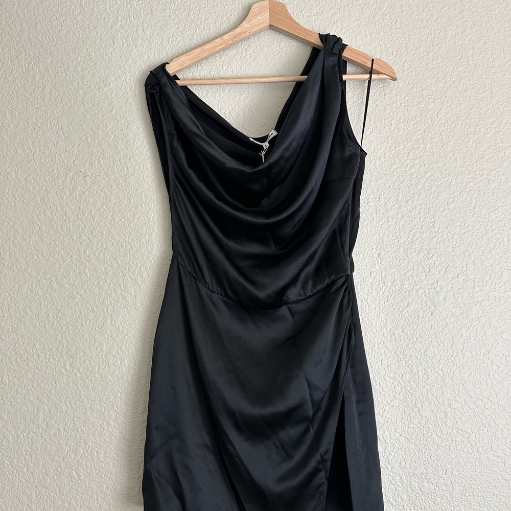 Reformation Black Silk Mini Dress